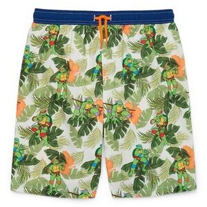 Teenage Mutant Ninja Turtles Boys’ Print Swim Trunks with UPF 50+